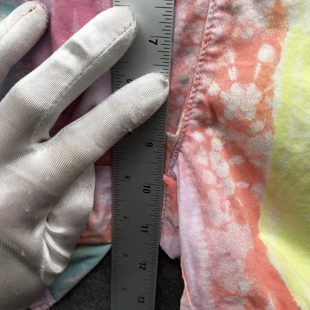The Childrens Place Tie Dye Stripe Shorts Girls 14 Plus‎ Rainbow Cotton Pull On